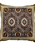 Beige Embroidered Polyester Cushion Covers 24x24 inch front view