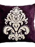 Purple Patchwork Velvet Cushion Covers 24x24 inch front view