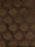 Damask Silk Jacquard Upholstery Sofa Fabric - Chocolate & Red - Jagdishstoreonline 