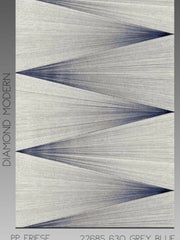 Supplier card: Diamond Modern grey-blue chevron rug, PP Frese 20885 630