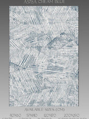 Navy and cream fine cross-hatch sketch rug, Blush Bellagio Cream Blue
