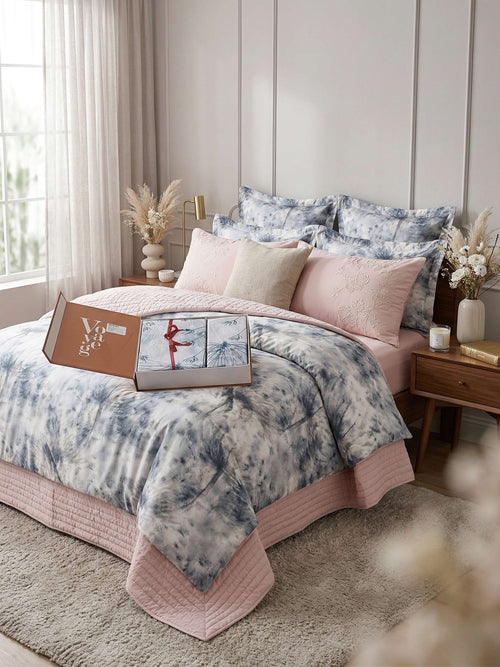 Voyage Double Bedsheet Gift Box With Pillow Cover