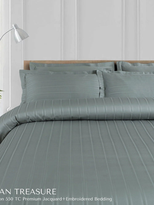 Tuscan Treasure 550TC Striped Cotton King Size Bedsheet