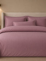 Desenhista 550 TC Jacquard Cotton Bedding Set with Duvet Cover-pink