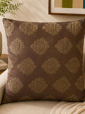 Brown Reversible Polysilk Cushion Cover