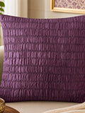 Purple Ruched Stripe Cushion Cover for Elegant Home Décor