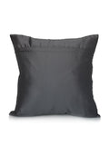 Grey cushion cover embroidery detail close-up
