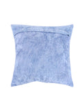 Blue Embroidered Cotton Cushion Cover 16x16 inch front view