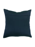 Dark blue art silk cushion cover embroidery pattern detail