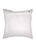 Beige Printed Satin Cushion Cover front view