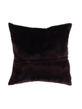Brown paisley chenille cushion cover texture detail close-up