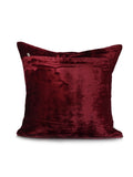 Maroon paisley chenille cushion cover texture detail close-up