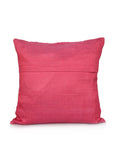 Pink dupion silk cushion cover smocking work texture detail