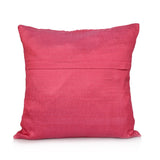 Pink dupion silk cushion cover smocking work texture detail