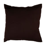 Blue dark brown dupion silk patchwork cushion cover detail