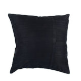 Black silk cushion cover embroidery pattern detail close-up