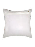White Printed Cotton Cushion Cover 16x16 inch front view