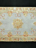 Beige Sequin Work Table Mat 12x18 inch front view