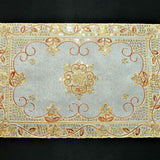 Beige Sequin Work Table Mat 12x18 inch front view