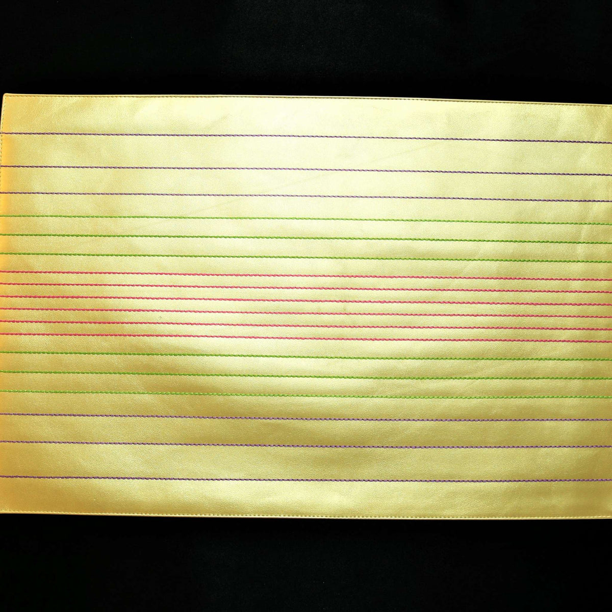 Gold Stitched Table Mat 12x18 inch front view