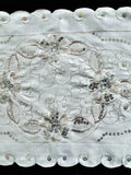 Sequin Work Polyester Table Mat 12x18 inch front view