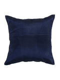 Blue Hand Embroidered Satin Cushion Cover 16x16 inch front view