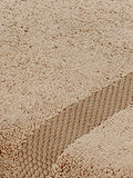 Beige Plain Cotton Bath Towel 30x60 inch front view