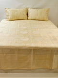 Cream Polyester Bedcover 108x108 inch front view