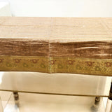 Sequence Strip (36 X 54 Inch) Table Cover(Beige)-Tissue+Shenil - Jagdish Store Online Since 1965
