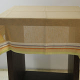 Orange Plain Linen Table Cover front view