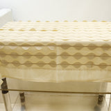 Cream Embroidered Polyester Table Cover 36x54 inch front view