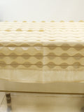 Cream Embroidered Polyester Table Cover 36x54 inch front view