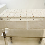 White Embroidered Table Cover front view