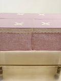 Purple Plain Linen Table Cover 36x54 inch front view