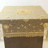 Hand Embroidery  (40 X 40 Inch) Table Cover(Light Brown)-Net - Jagdish Store Online Since 1965