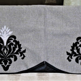 Black Polyester Sofa Back 23x25 inch front view