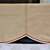 (Beige/Red)Sofa Back Patch Striped Design -Chenille(57.5x62.5 Cm) - Jagdish Store Online Since 1965