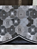 Black Printed Polyester Sofa Back 23x25 inch front view