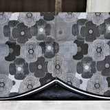 Black Printed Polyester Sofa Back 23x25 inch front view