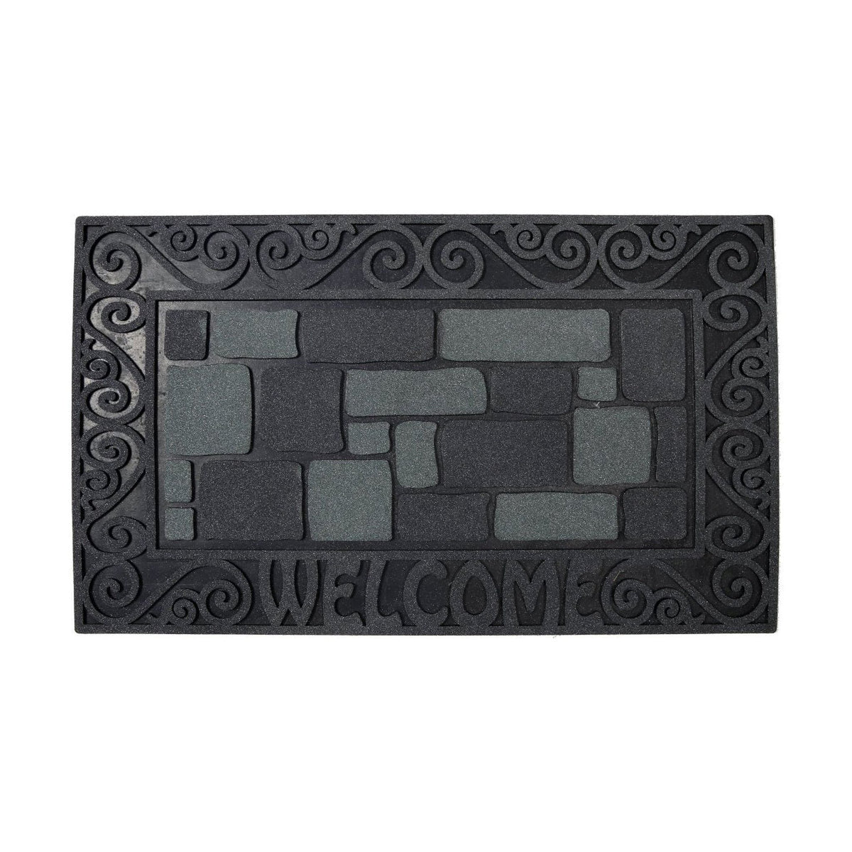 Black Outdoor Mat front view