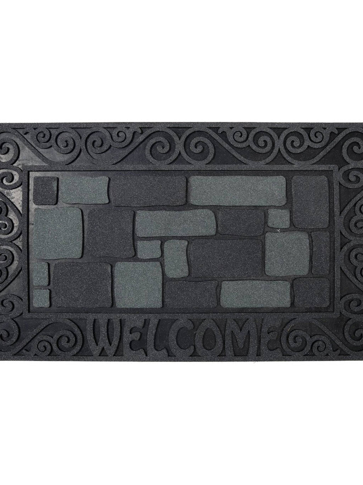 Black Outdoor Mat front view