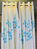 Blue Polyester Ready-made Curtain 7x4 feet front view