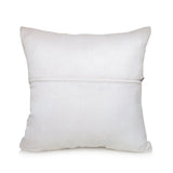 Beige Patchwork Silk Cushion Cover front view