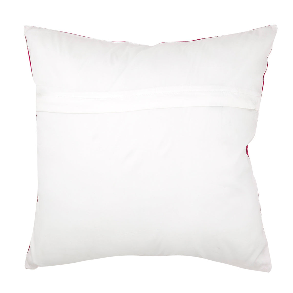 Plain white cotton reverse of the printed bird cushion cover