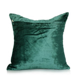 Green Hand Embroidered Chenille Cushion Cover front view