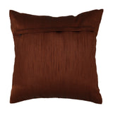 Brown Embroidered Dupion Silk Cushion Cover front view