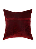 Maroon Plain Velvet Cushion Cover front view