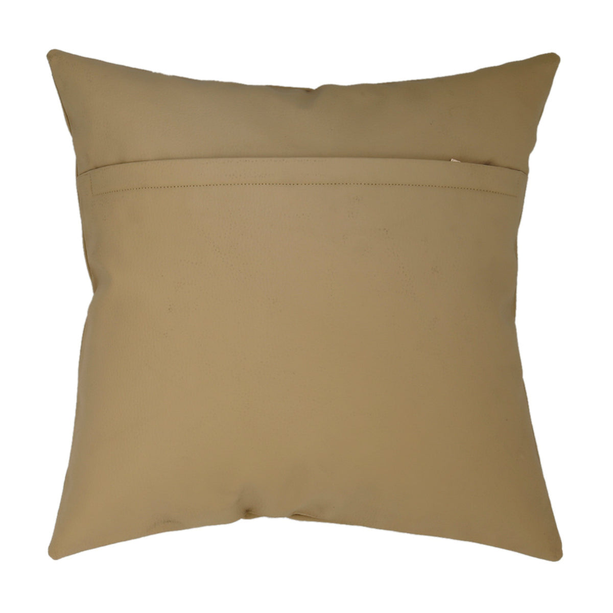 Plain beige faux leather reverse with a concealed envelope opening
