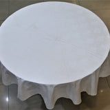 Self(60 Inch) Round Table Cover(White)-Cotton - Jagdish Store Online Since 1965