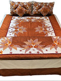 Beige Embroidered Dupion Silk Wedding Set 90x108 front view